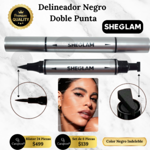Delineador Negro Doble Punta