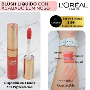 Blush líquido con acabado luminoso